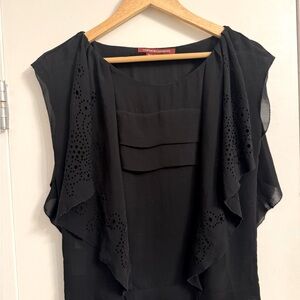 Comptoir des Cotonniers Laser-Cut Blouse – Black